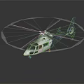 Modern Luxury Helicopter With Rotating Rotors White Blue Fuselage And Spacious Cockpit Design