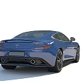 Blue Luxury Sports Car With Sleek Body Black Wheels And Modern Design