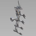 Industrial Tillage Equipment With Suspended Multiple Blue Blades And Mechanism