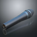 Professional Handheld Dynamic Microphone With Black Textured Grip Metal Mesh Grille And XLR Connector