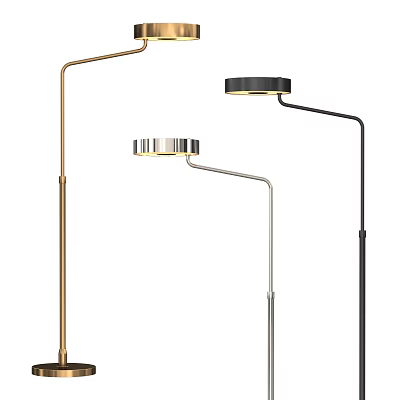 Modern Floor Lamps With Sleek Design Gold Black Silver Finishes And Adjustable Arm Structures 3d model