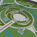 Modern Square View 3d model