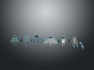 Temple Tower Stone Takatong Tower Pyramid Mayan Pyramid Mayan Stone Tower Totem Tribal Totem 3d model