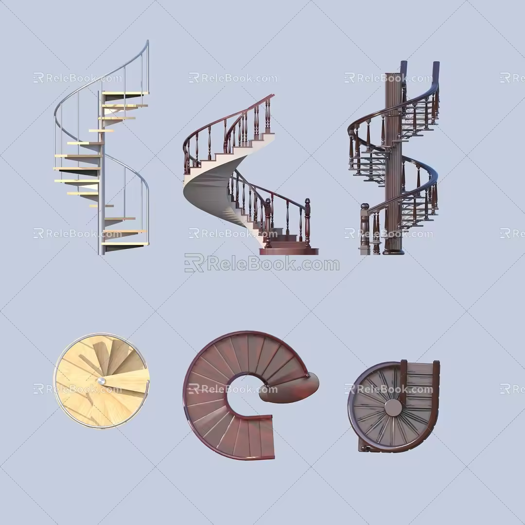 revolving staircase 3d model