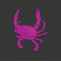 Detailed Aquatic Animal Crab Featuring Light Colored Body And Raised Claws On Dark Background