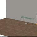 Green Wavy Seat Shoe Bench with Metal Frame and White Slippers