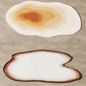 modern shaped carpet shaped carpet 3d model