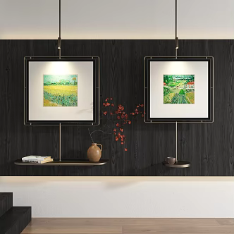 abstract decorative painting 3d model