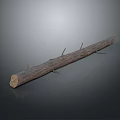 Natural Wooden Log With Rough Surface And Small Branches For Decorative Home Use