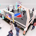 Modern Boxing Ring Fitness Event Space With Audience And Large Screens