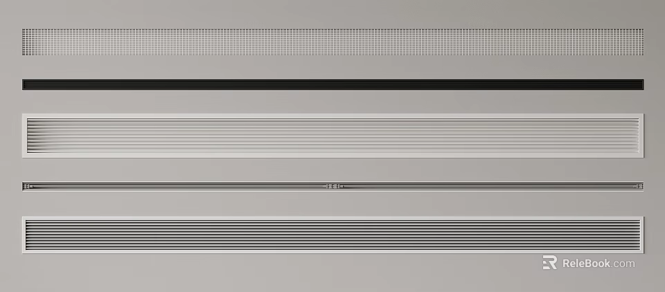 Sleek Modern Air Conditioner Air Outlet Design 3d model 