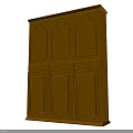 Elegant Ornate Golden Wardrobe With Traditional Carved Details And Panel Doors