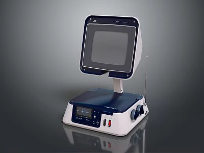Professional Touch Screen Computer Terminal With Adjustable Stand And Integrated Control Panel 3d model