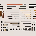 Assorted Stylish Cabinet Handles In Metal Brass And Wooden Finishes For Furniture Doors
