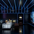 Modern Style KTV Private Room With Sofas Drinks And Screens