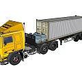Yellow Volvo Cargo Truck With Large Container For Efficient Heavy Duty Transport