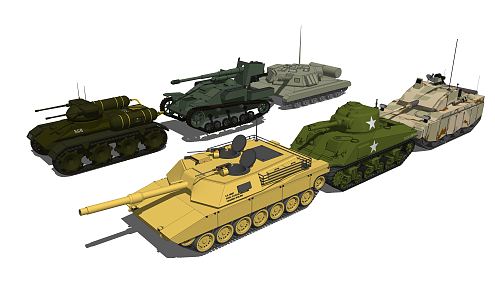 modern tank military equipment 3d model