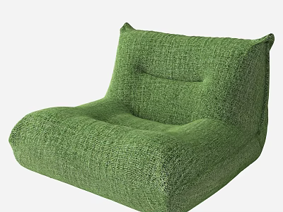 Comfortable Green Fabric Bean Bag Chair Ideal For Living Room Lounge Use 3d model
