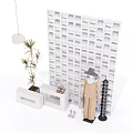 Simple Clothing Exterior Display Window Display Background Wall 3d model