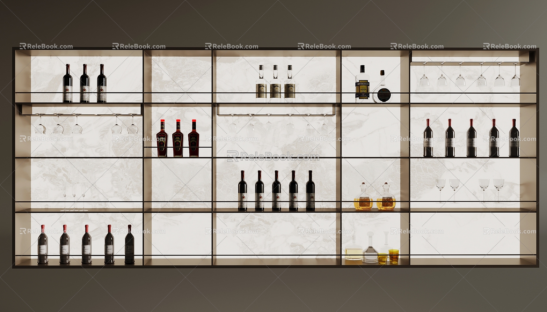 Wine Cabinet Wine Holder Cup Holder 3d model