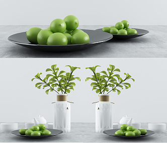 Modern fruit plate 3d model