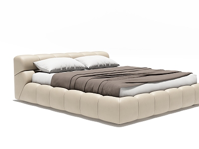 Minimalist double bed model