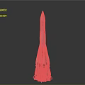 White Aerospace Rocket With Multiple Engines And Red Side Logo