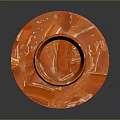 Vibrant Orange Glossy Round Household Tray With Unique Textured Surface Design For Home Use