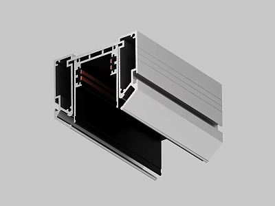 Aluminum Profile Structure With Hollow Design And Metal Frame 3d model
