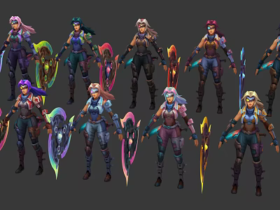 Modern game character Odyssey Heaville game character 3d model