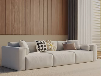 Modern three-seat sofa 3d model