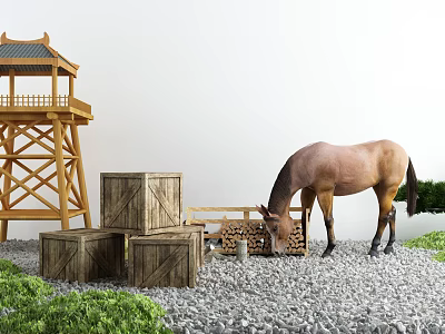 Reptile Exploring Outdoor Area With Wooden Tower Crates And Gravel Terrain 3d model Reptile Exploring Outdoor Area With Wooden Tower Crates And Gravel Terrain 3d model