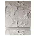 Gray Textured Stone Fireplace Design With Modern Style And Natural Surface 3d model