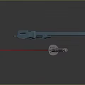 Crossed Swords With Blue Hilt Silver Blade And Red Glowing Effect