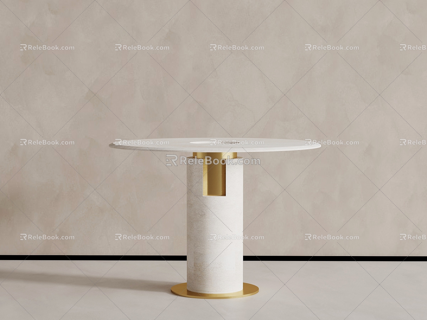 013 dining table modern dining table 3d model