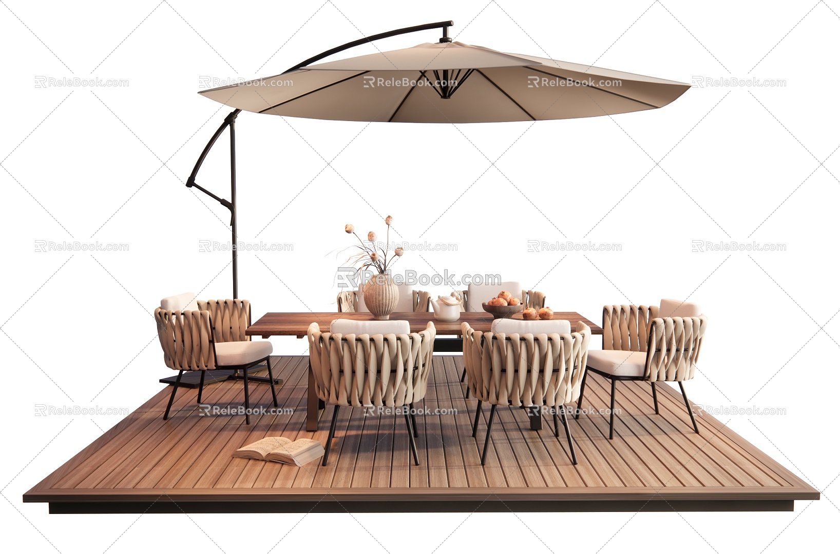 Outdoor Tables and Chairs Outdoor Dining Table Weaving Leisure Chair Leisure Tables and Chairs 3d model