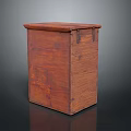 Vintage Handcrafted Wooden Storage Box With Lid And Natural Wood Grain