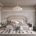 Cozy Kids Room Interior Design With Crown Chandelier Bed And Plush Toys