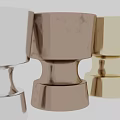 Premium Shiny Gold Fluted Metal Dining Table Base For Elegant Modern Dining Room Decoration