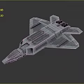 Military Fighter Jet Weapon 3D Model With Modern Design And Detailed Structure