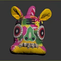 Colorful Decorative Furniture With Unique Eye Ear Design And Artistic Patterns