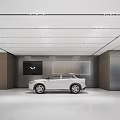 Wuling 4S Store Modern Showroom Interior With Car Display And Lighting Design 3d model