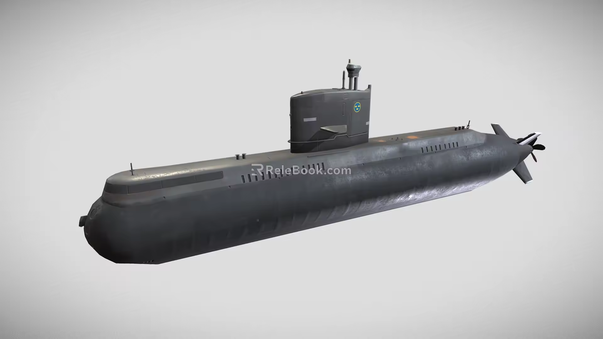 Submarine World War II Submarine Nuclear Submarine Military Equipment Weapon Nuclear Powered Boat Low Face Number Low Model Simple Model Game Video Class Super Realistic 3d model