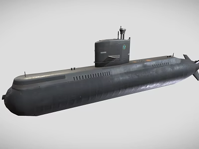 Submarine World War II Submarine Nuclear Submarine Military Equipment Weapon Nuclear Powered Boat Low Face Number Low Model Simple Model Game Video Class Super Realistic 3d model