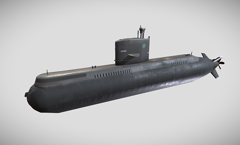 Submarine World War II Submarine Nuclear Submarine Military Equipment Weapon Nuclear Powered Boat Low Face Number Low Model Simple Model Game Video Class Super Realistic 3d model