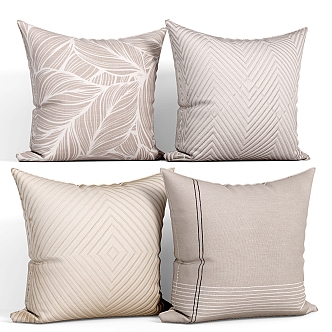 Square Pillow Printed Pillow Sofa Pillow 3d model