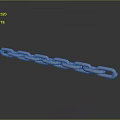 Shiny Silver Steel Metal Chain with Durable Links on Black Smooth Surface