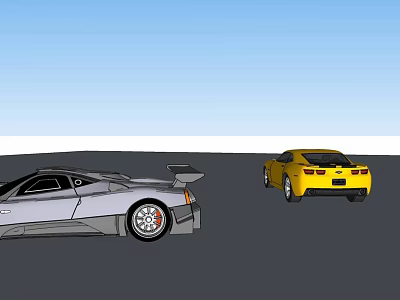 Modern sports car 3d model