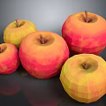Shiny Red and Yellow Apples Arranged on Black Surface with Vibrant Hues