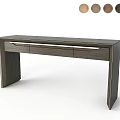Nordic Style Desk Solid Wooden Computer Desk with Drawer Home Wall Storage Study Desk Simple Writing Desk 3d model